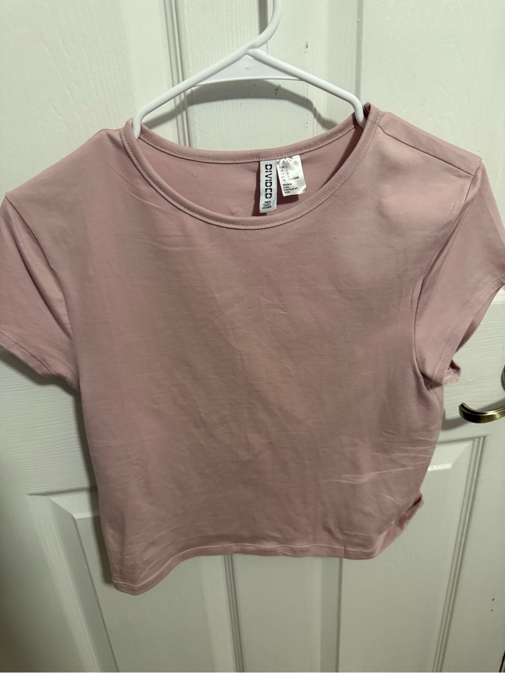 H&M Dusty Rose Short Sleeve Crewneck Tee
